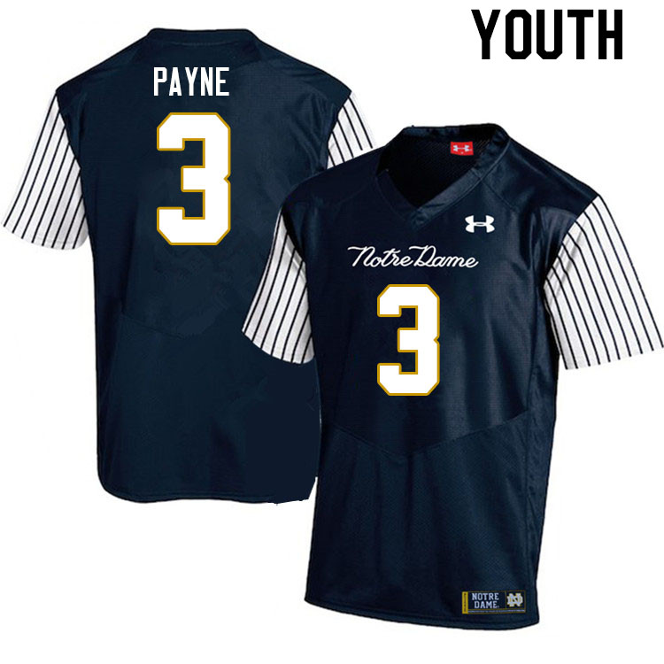 Youth #3 Gi'Bran Payne Notre Dame Fighting Irish College Football Jerseys Stitched Sale-Alternate